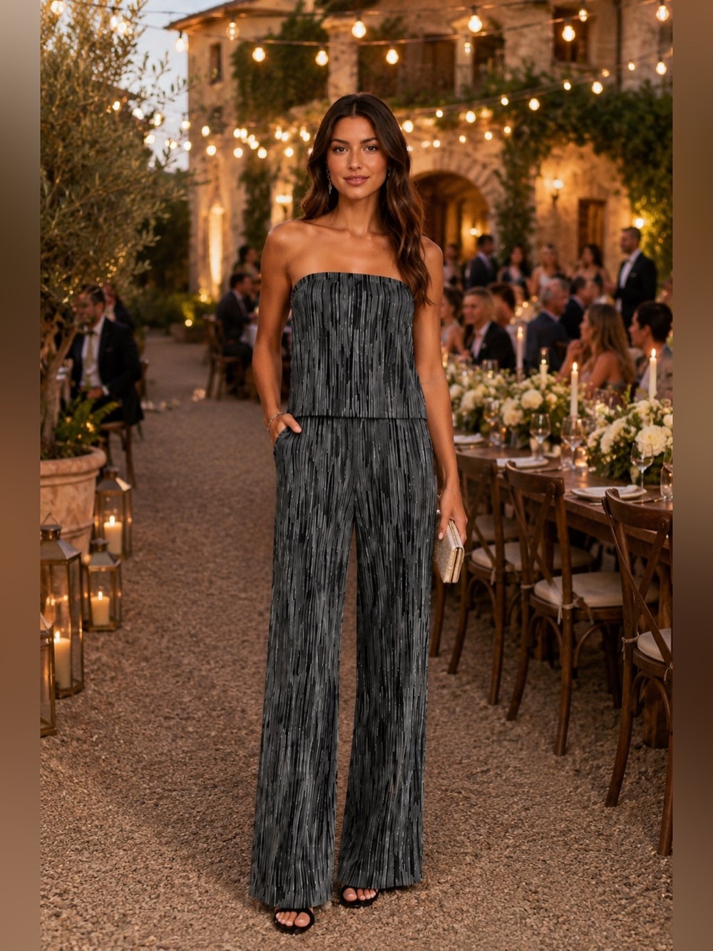 Deluc NWT Pandanus Strapless Jumpsuit size S.
